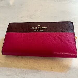 kate spade Fuchsia and very dark pink Wallet